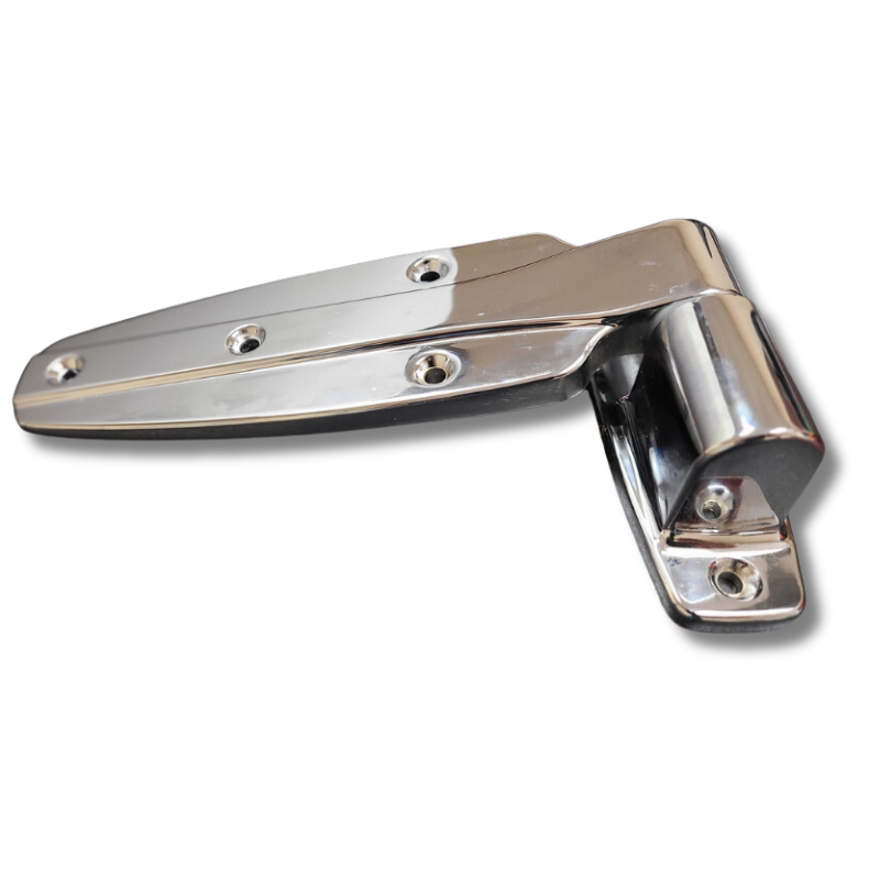 1245 Reversible Cam Rise Hinge for Offset Walk-in Door (Chrome Finish)